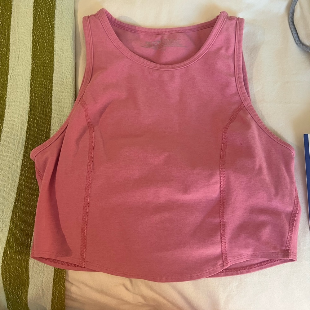 Beyond Yoga Pink Bloom Heather Top